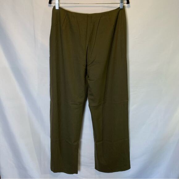Anne Klein Wool Blend Dress Pants Women’s Size 12 Trousers‎ Olive High Waist - Picture 3 of 10